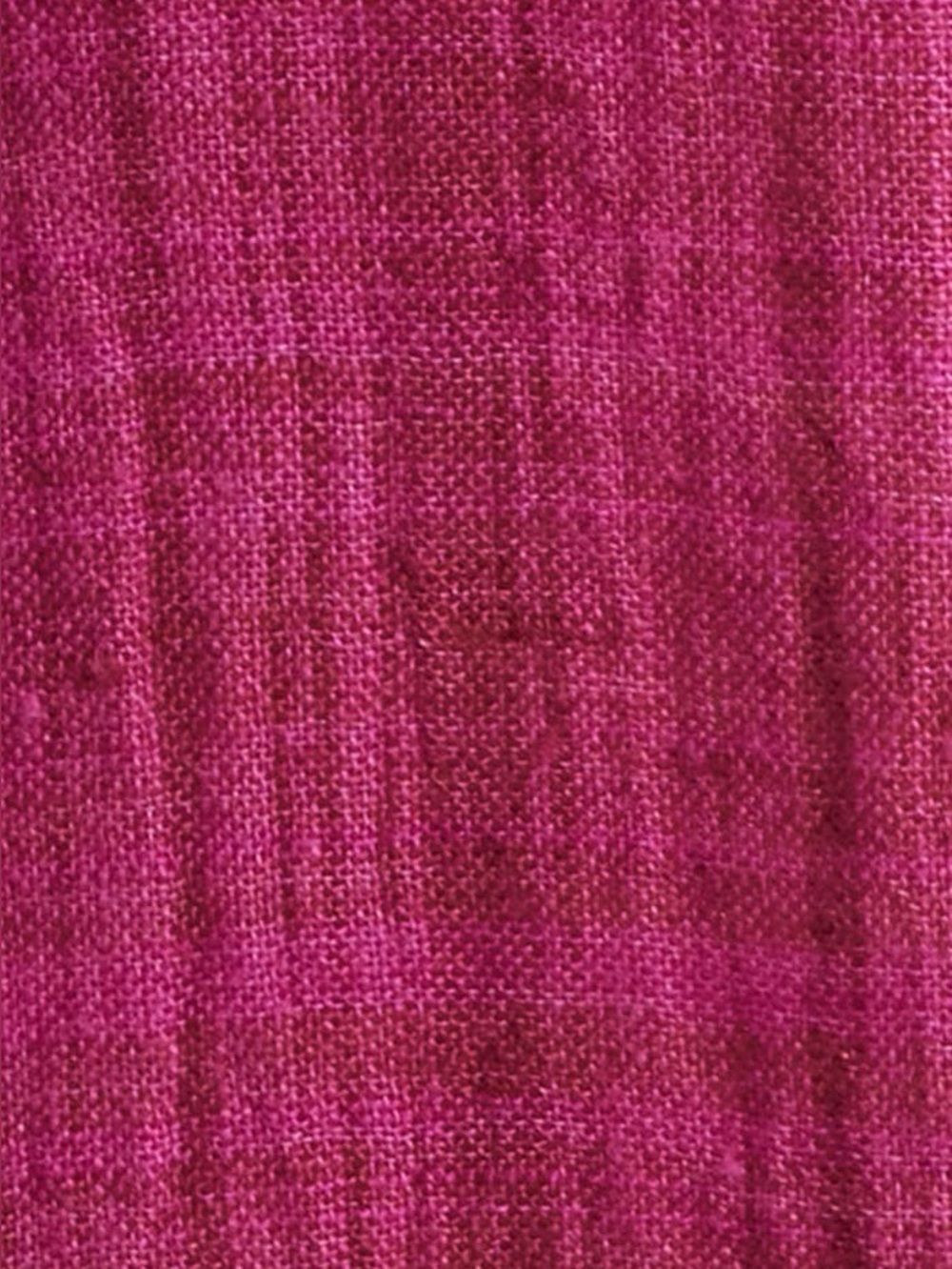 Eileen Fisher Sangria Plaid Organic Linen Sleeveless Shirt Dress Small - Picture 6 of 6